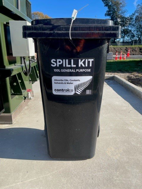 Spill kit for chemical storage safety